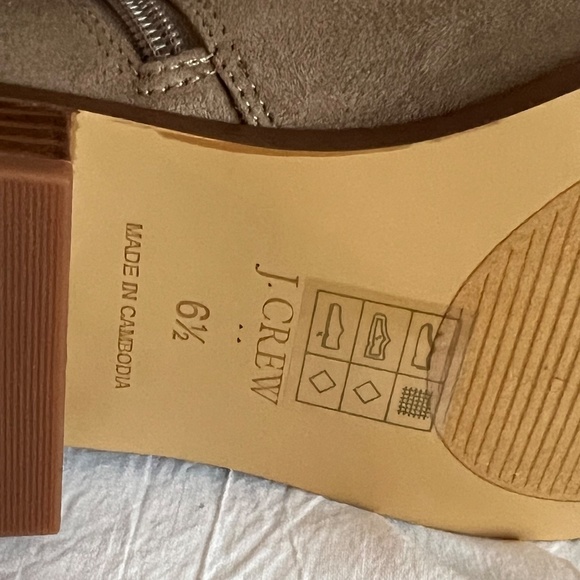 BRAND NEW In Box Size 6.5M J.Crew Grey Flat Ankle Boots Sueded Side Zip BT276 - Picture 8 of 11